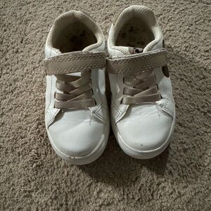 Disney White and Tan Kids Sneakers